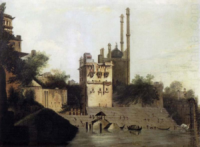 unknow artist View of Benares with Aurangzeb-s Mosque china oil painting image